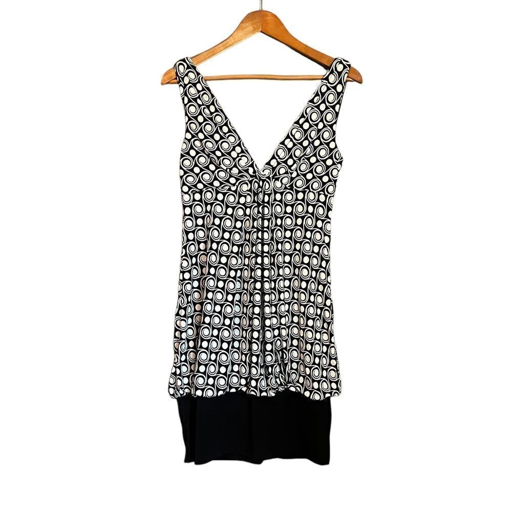 NWT! AB studio patterned sleeveless mini dress‎